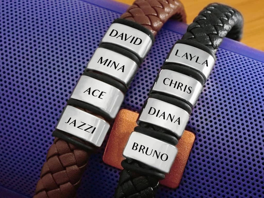 Father's day name deals bracelet