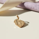 belle fever baby feet keyring charm with engraved name and date, personalized keepsake jewelry for mom