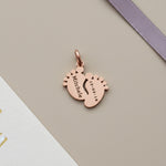 belle fever personalized feet charm for keyring, custom engraved name and date remembrance gift