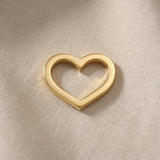 Gold heart outline charm for Dream Locket bracelet symbolizing love, connection, and timeless sentimental memories
