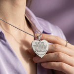 Belle Fever Silver Heart Necklace Always Here For You, worn on model - Memorial & Cremation Jewellery
