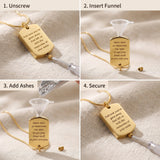 How to fill memory tag cremation necklace with ashes, memorial keepsake jewellery filling guide