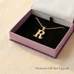 Initial Necklace presented in premium gift box, personalised jewellery gift idea