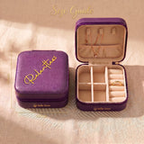 Personalised travel jewellery case suize guide, compact organiser gift for her