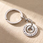 Love teach inspire keyring in silver with engraved message, thoughtful teacher gift keepsake