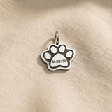 Single paw print charm for keyring symbolizing pet love, companionship, and meaningful remembrance