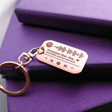 Personalised Music Tag Keyring