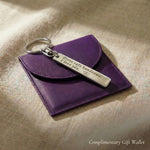 Personalised tag keyring displayed with gift wallet packaging, meaningful gift option