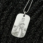 Custom Engraved Photo Dog Tag Necklace, men's jewellery by Belle Fever.