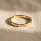 Prism ring in gold with sleek geometric design, elegant minimalist jewellery gift for her