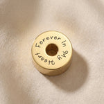 Round cremation charm for Moments Bracelet designed to hold ashes as a sentimental memorial keepsake