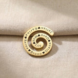 Gold swirl charm for Dream Locket bracelet with elegant spiral detailing symbolizing growth and life journeys