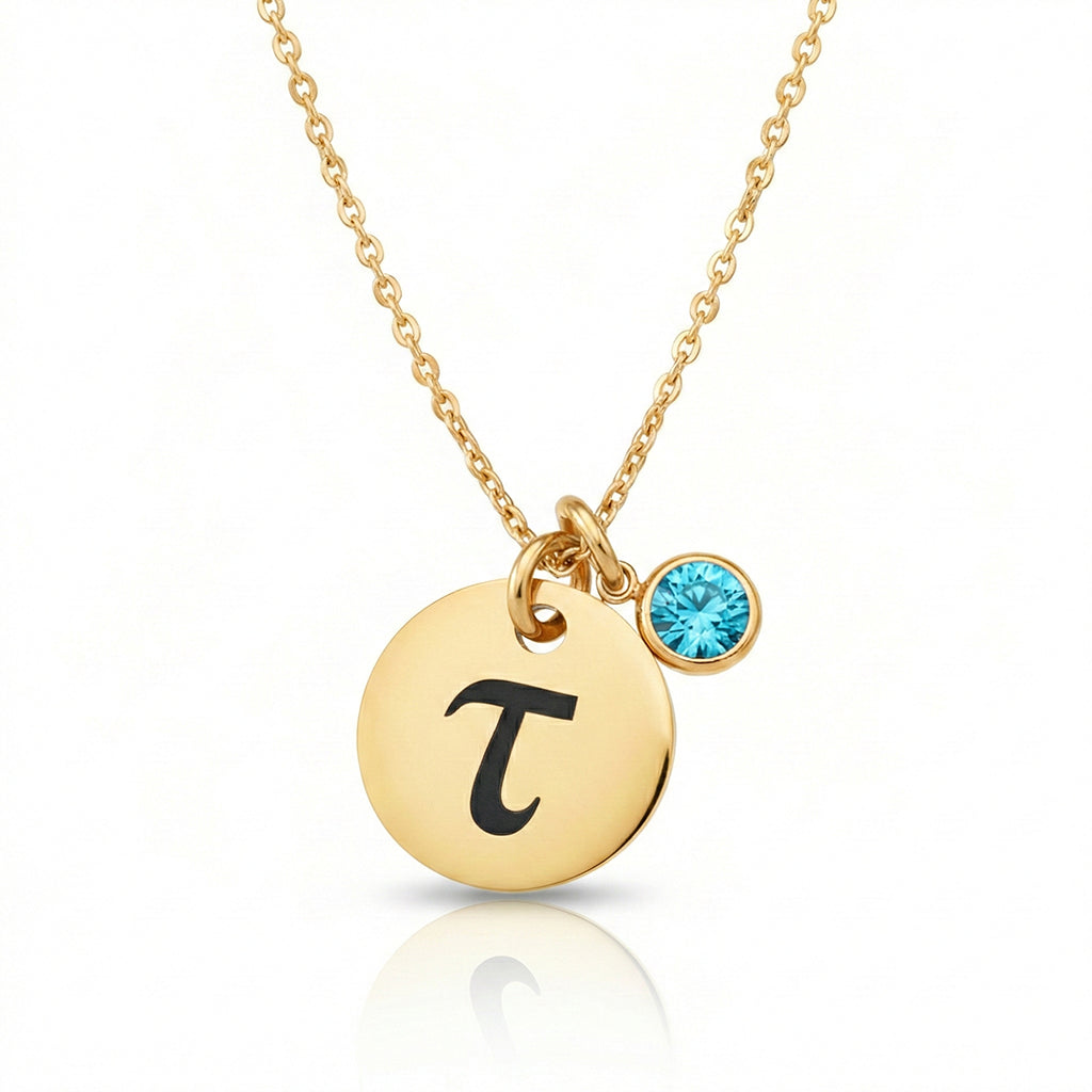 Gold Token of Love Necklace in white background - Mothers Jewellery by Belle Fever