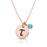 Rose Gold Token of Love Necklace in white background - Mothers Jewellery by Belle Fever