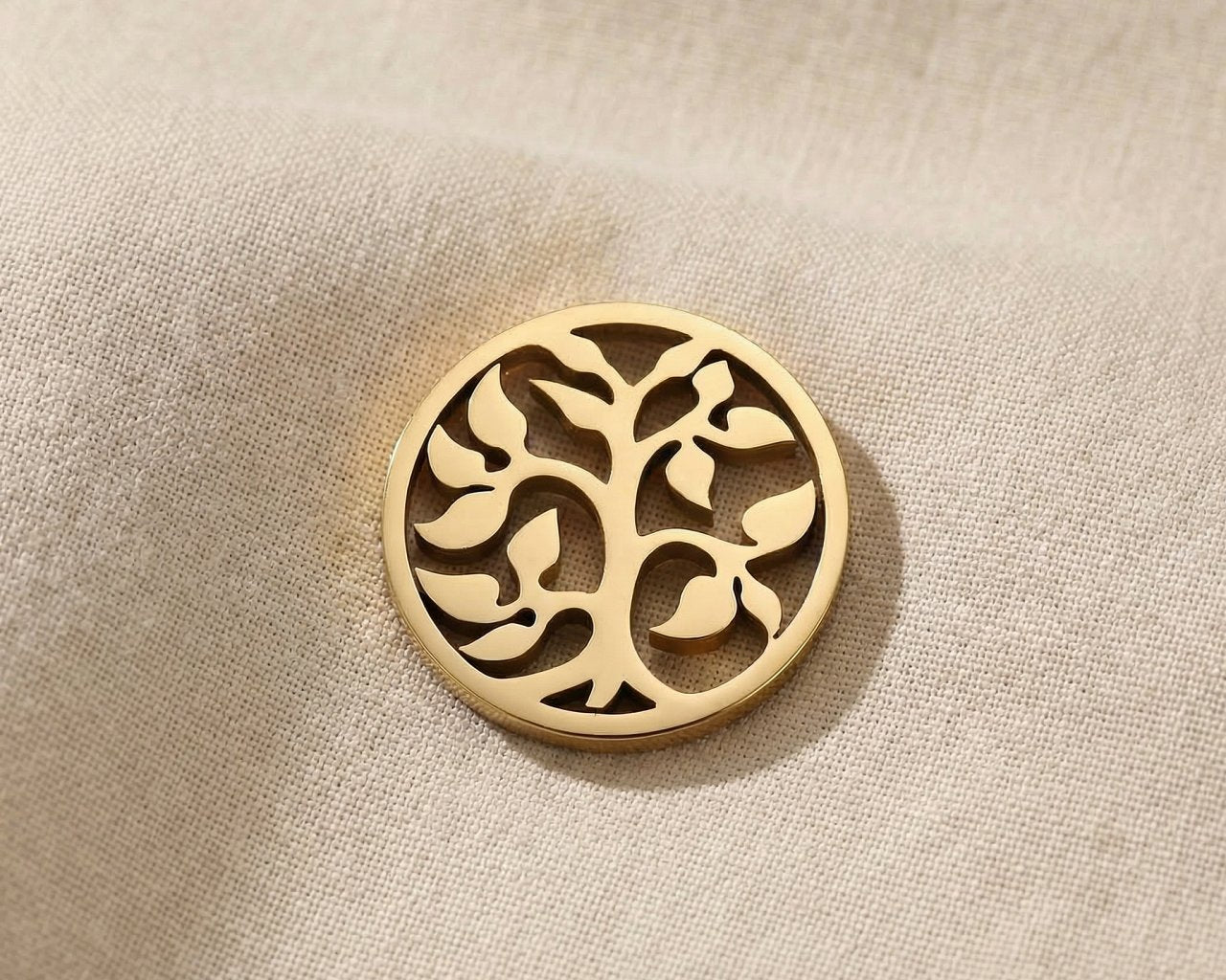 Gold tree of life charm for Dream Locket bracelet symbolizing family roots, strength, and personal growth