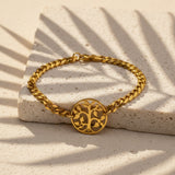 Belle Fever gold Tree bracelet, nature inspired jewelry.