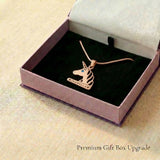 Unicorn head name necklace in gift box, personalised jewellery gift for children