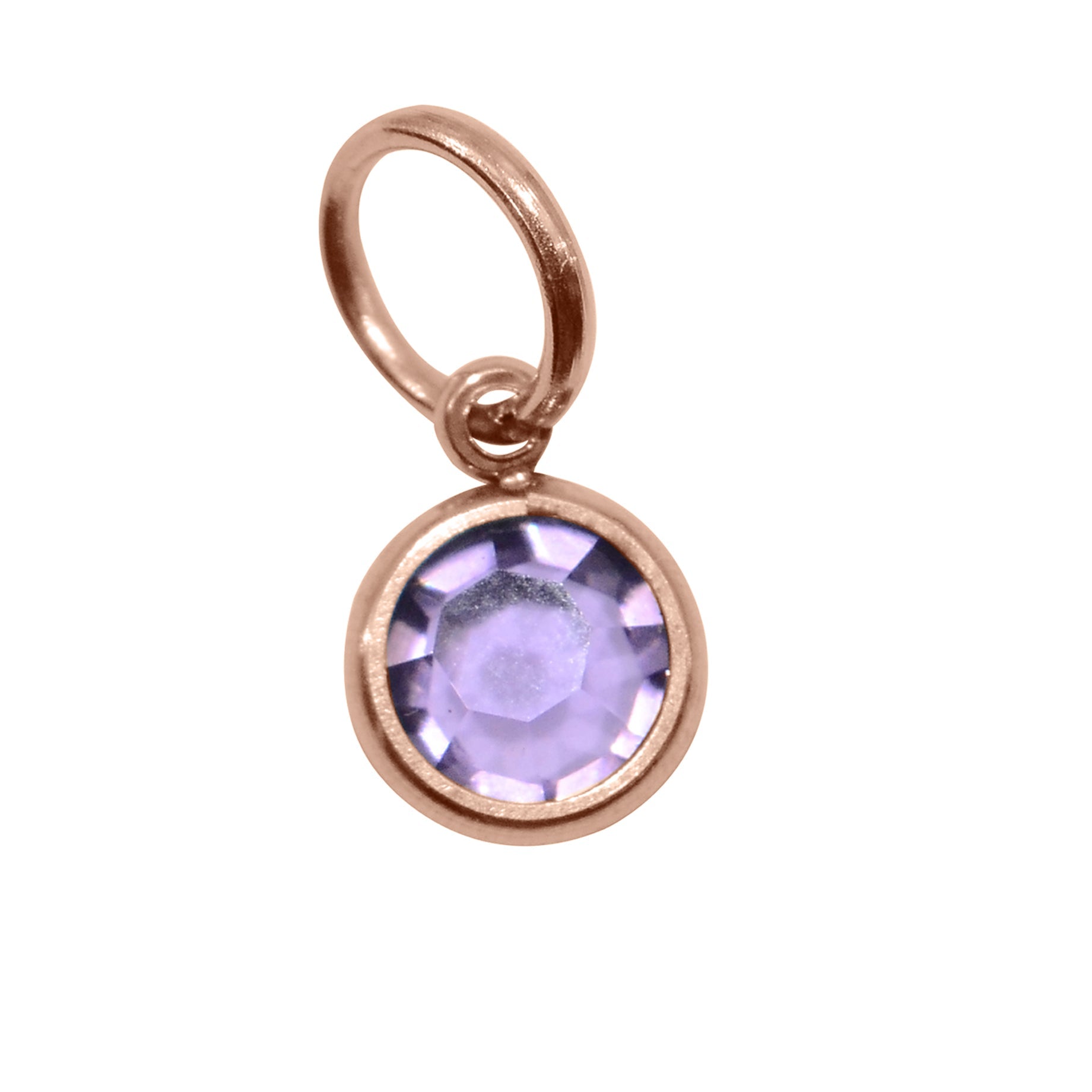 10th ROSE GOLD Hanging Birthstone Charm (Optional) - Options Variants