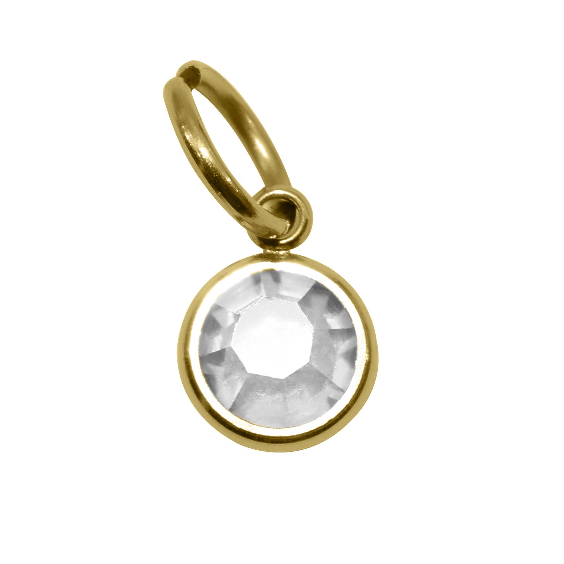 14th GOLD Hanging Birthstone Charm (Optional) - Options Variants