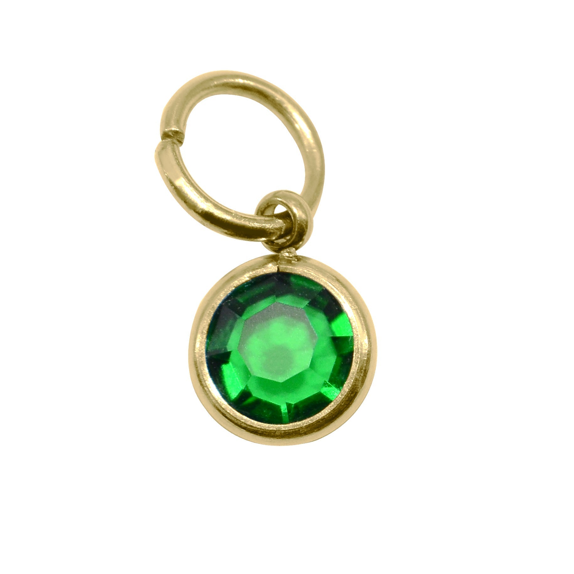 14th GOLD Hanging Birthstone Charm (Optional) - Options Variants