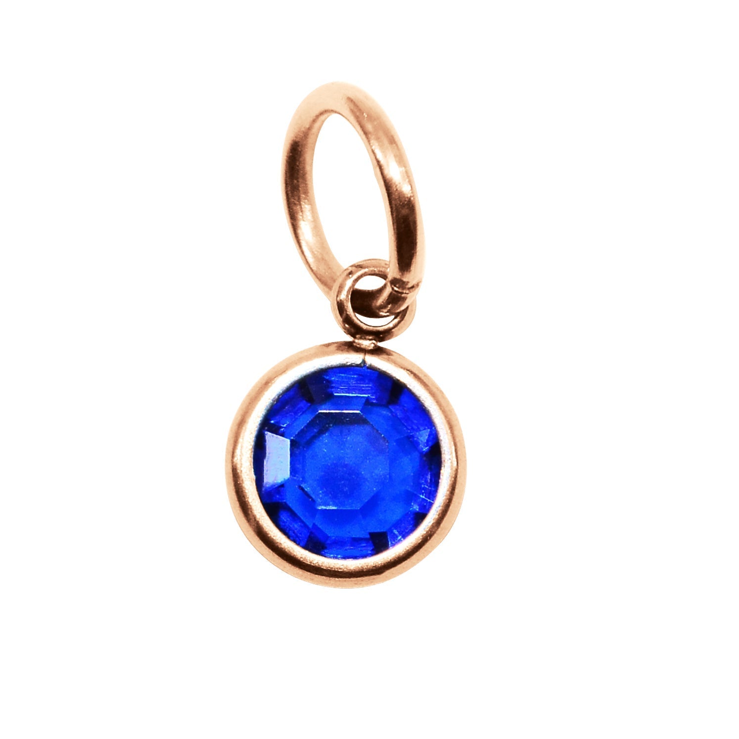 15th ROSE GOLD Hanging Birthstone Charm (Optional) - Options Variants