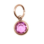 15th ROSE GOLD Hanging Birthstone Charm (Optional) - Options Variants
