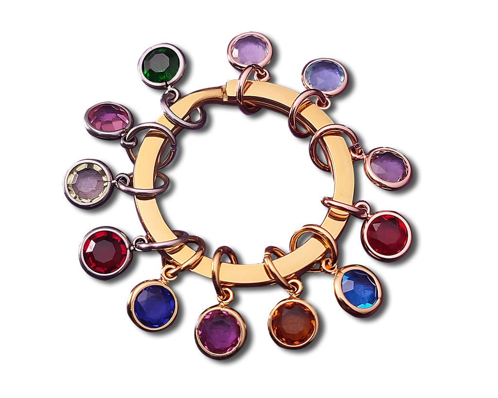 Birthstone Hanging Charm for Keyring - Keyrings by Belle Fever