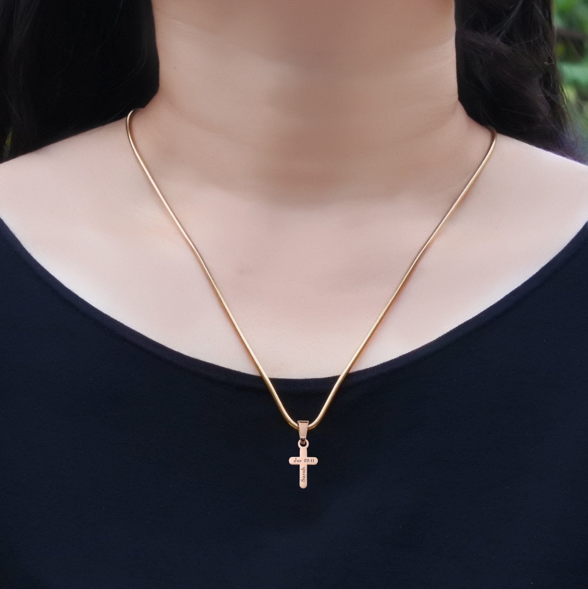 Cross Name Necklace - Name Necklaces by Belle Fever