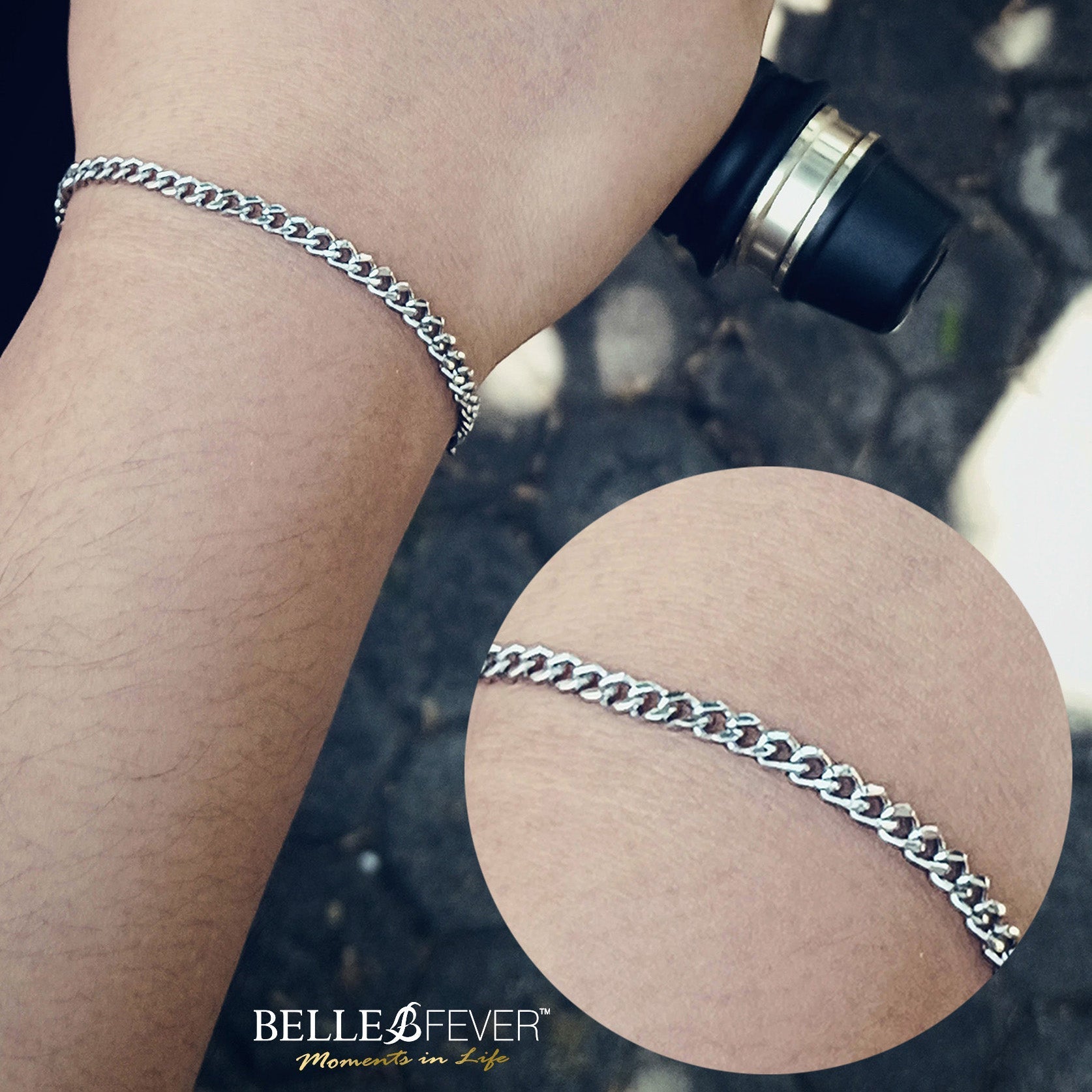 Curb Chain for Bracelet - Chains by Belle Fever