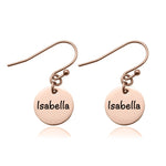 Disc Personalised Earrings - Earrings by Belle Fever