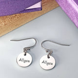 Disc Personalised Earrings - Earrings by Belle Fever