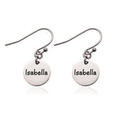 Disc Personalised Earrings - Earrings by Belle Fever