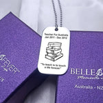 Dog Tag Necklace Teacher TEXT with SYMBOL - Mens Jewellery by Belle Fever