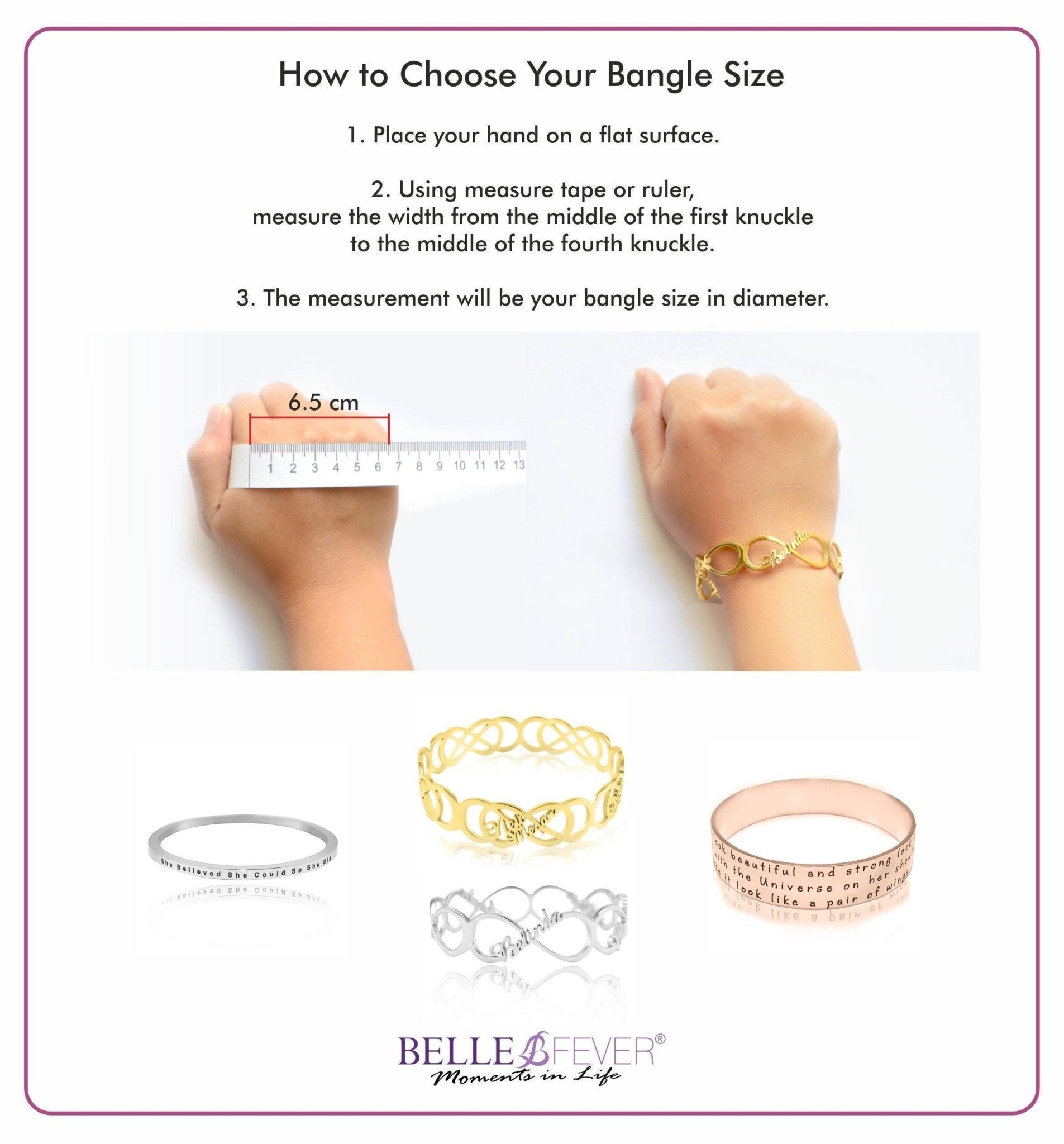 Endless Single Infinity Name Bangle - Bangles & Bracelets by Belle Fever