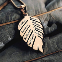 Family Leaf Necklace - Family Tree Necklaces by Belle Fever