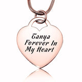 Forever in My Heart Necklace - Memorial & Cremation Jewellery by Belle Fever