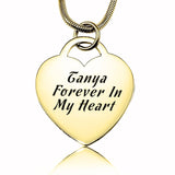 Forever in My Heart Necklace - Memorial & Cremation Jewellery by Belle Fever