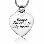 Forever in My Heart Necklace - Memorial & Cremation Jewellery by Belle Fever