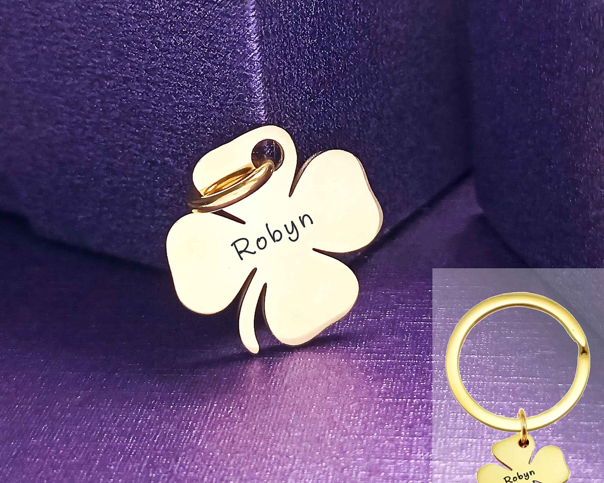 Four Leaf Clover Charm for Keyring - Keyrings by Belle Fever