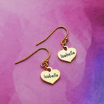 Heart Personalised Earrings - Earrings by Belle Fever