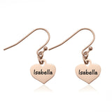 Heart Personalised Earrings - Earrings by Belle Fever