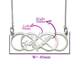 Infinity X Infinity Name Necklace (Birthstones Optional) - Name Necklaces by Belle Fever