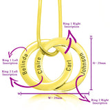 Interlinked Love 2 Rings Necklace - Mothers Jewellery by Belle Fever
