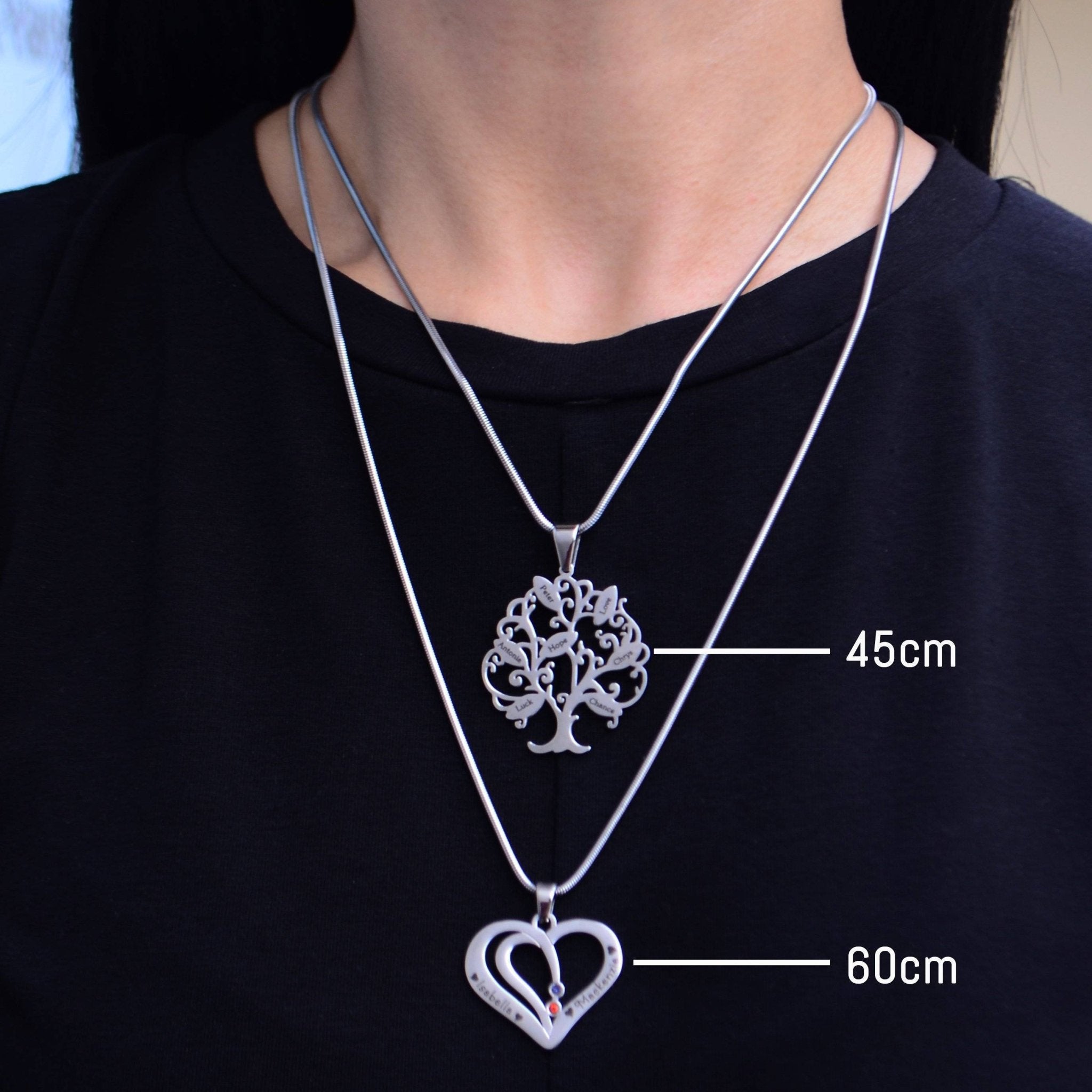 Interlinked Love 2 Rings Necklace - Mothers Jewellery by Belle Fever