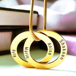 Interlinked Love 2 Rings Necklace - Mothers Jewellery by Belle Fever