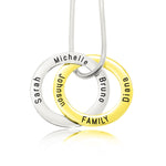 Interlinked Love 2 Rings Necklace - Mothers Jewellery by Belle Fever