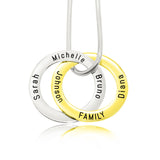 Interlinked Love 2 Rings Necklace - Mothers Jewellery by Belle Fever