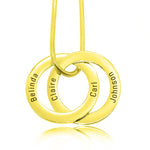 Interlinked Love 2 Rings Necklace - Mothers Jewellery by Belle Fever