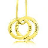 Interlinked Love 2 Rings Necklace - Mothers Jewellery by Belle Fever