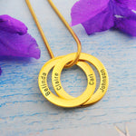 Interlinked Love 2 Rings Necklace - Mothers Jewellery by Belle Fever